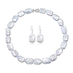 Perlore Statement 15x20mm Rectangle Freshwater Pearl Set | High Lustre