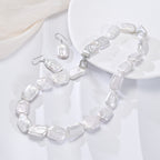 Perlore Statement 15x20mm Rectangle Freshwater Pearl Set | High Lustre