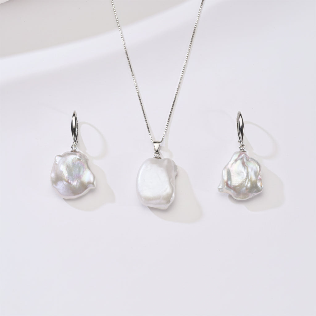 Perlore Keshi Freshwater Pearl Set | 13-15mm AAA Grade
