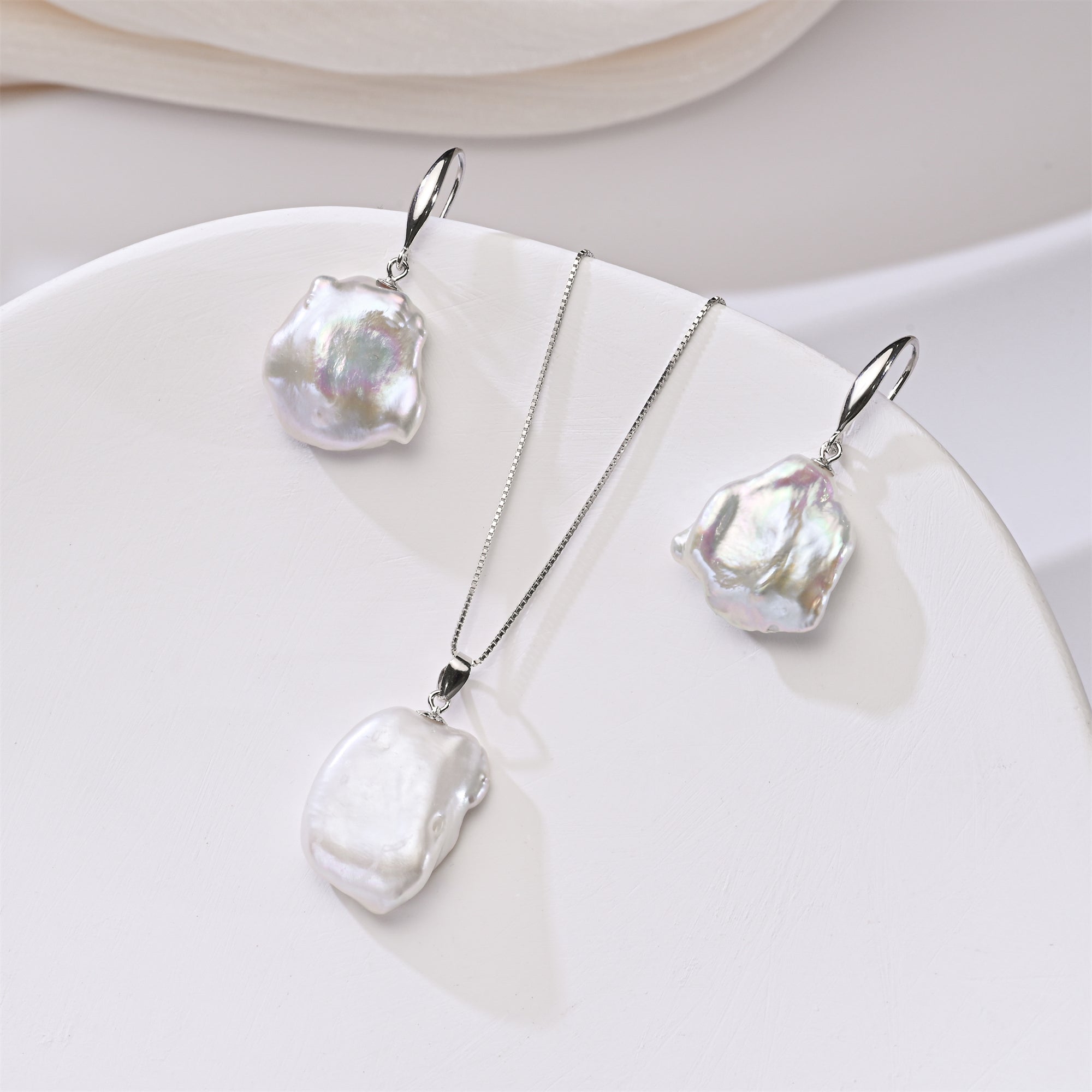 Perlore Keshi Freshwater Pearl Set | 13-15mm AAA Grade