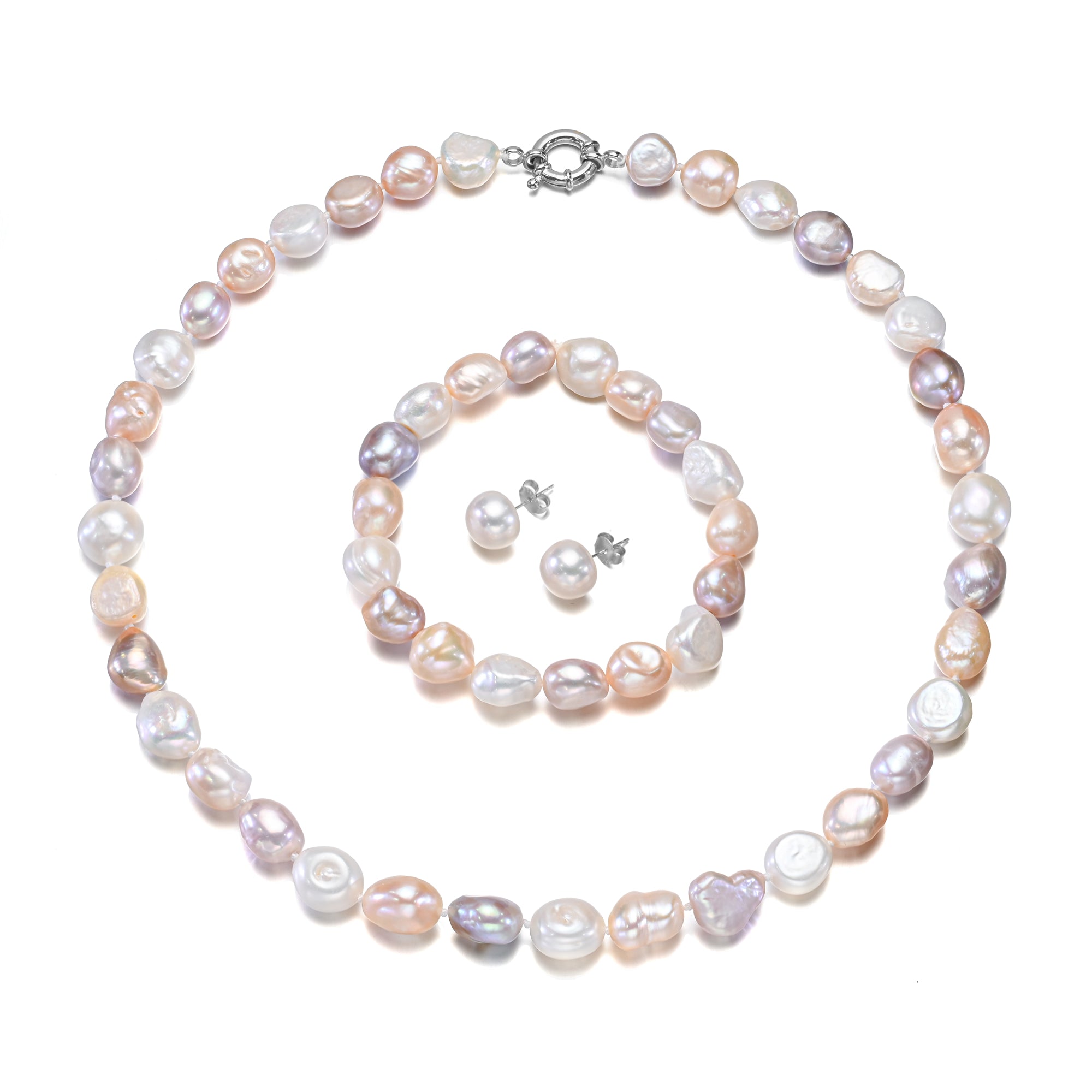 Perlore Baroque Luminous Freshwater Pearl Set | 10mm AA Grade