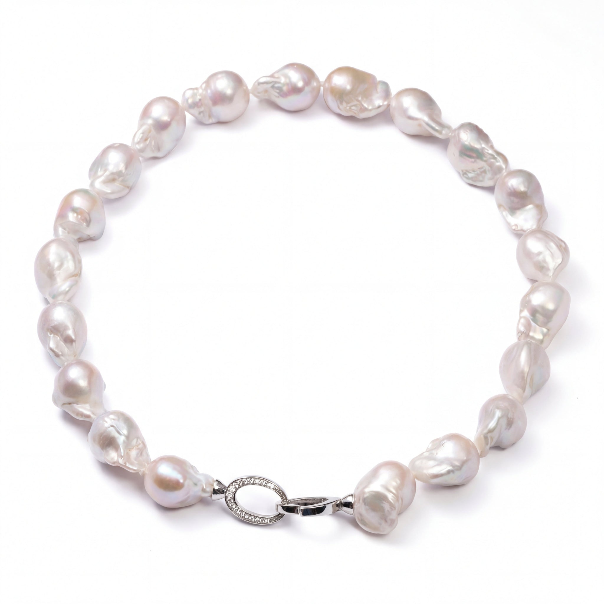 Perlore Large Freshwater Baroque Pearl Statement Necklace