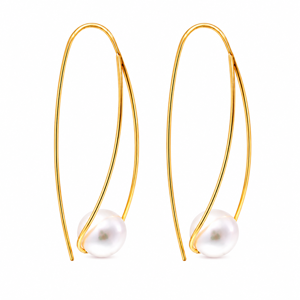 Perlore 18K Gold Sculptural Nest Akoya Pearl Drops