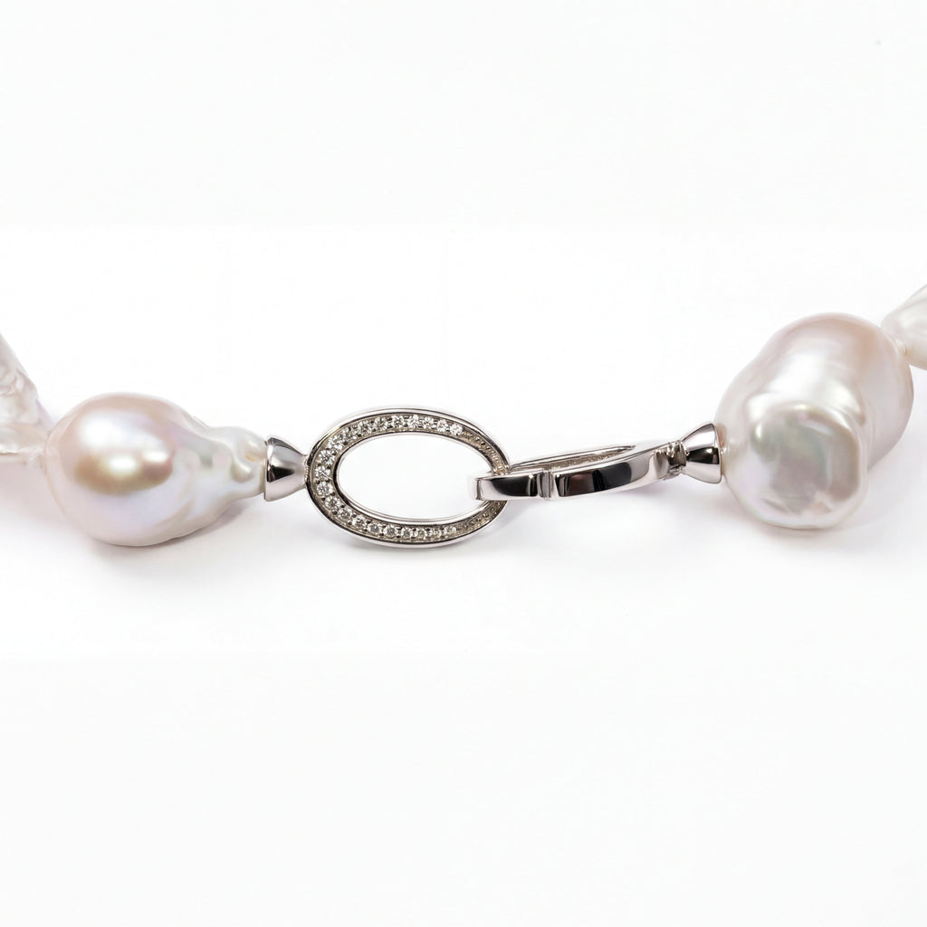 Perlore Large Freshwater Baroque Pearl Statement Necklace