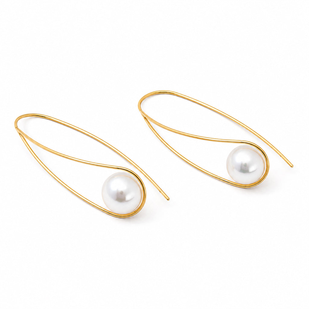 Perlore 18K Gold Sculptural Nest Akoya Pearl Drops