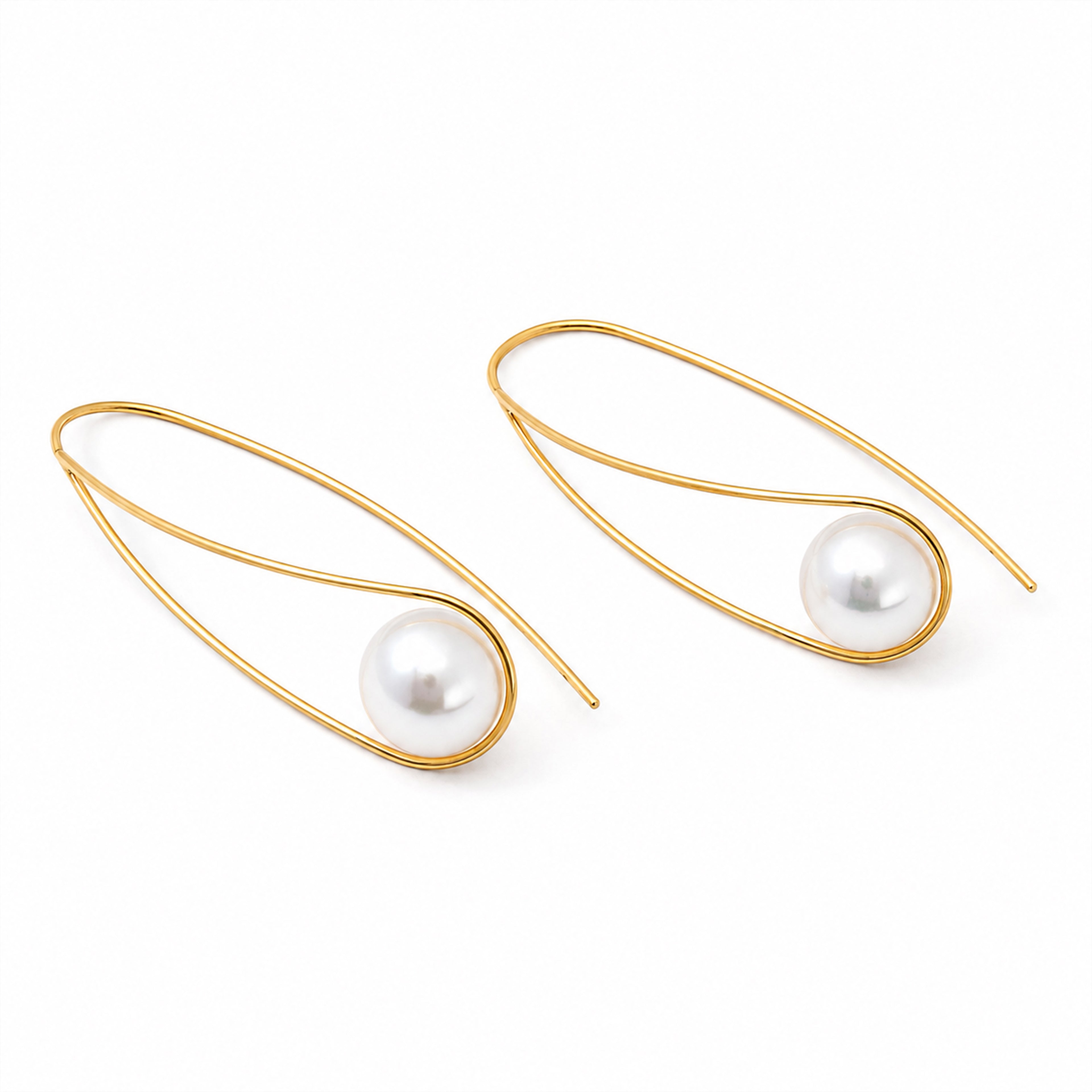 Perlore 18K Gold Sculptural Nest Akoya Pearl Drops