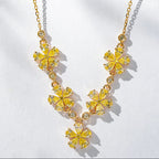 18K Yellow Gold Diamond Necklace