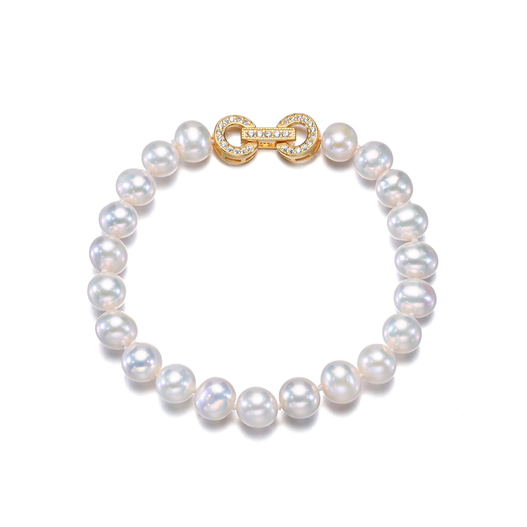 Perlore 8-9mm Freshwater Pearl Bracelet Sterling Silver Clasp