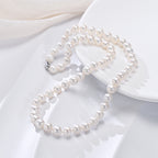 Perlore Classic 8mm Round Freshwater Pearl Strand 14K White Gold