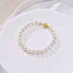 Perlore 7-8mm AA Near-Round Freshwater Pearl Bracelet