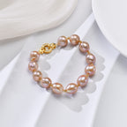 Perlore 11mm AA+ Baroque Pearl Bracelet with Sterling Silver Hardware