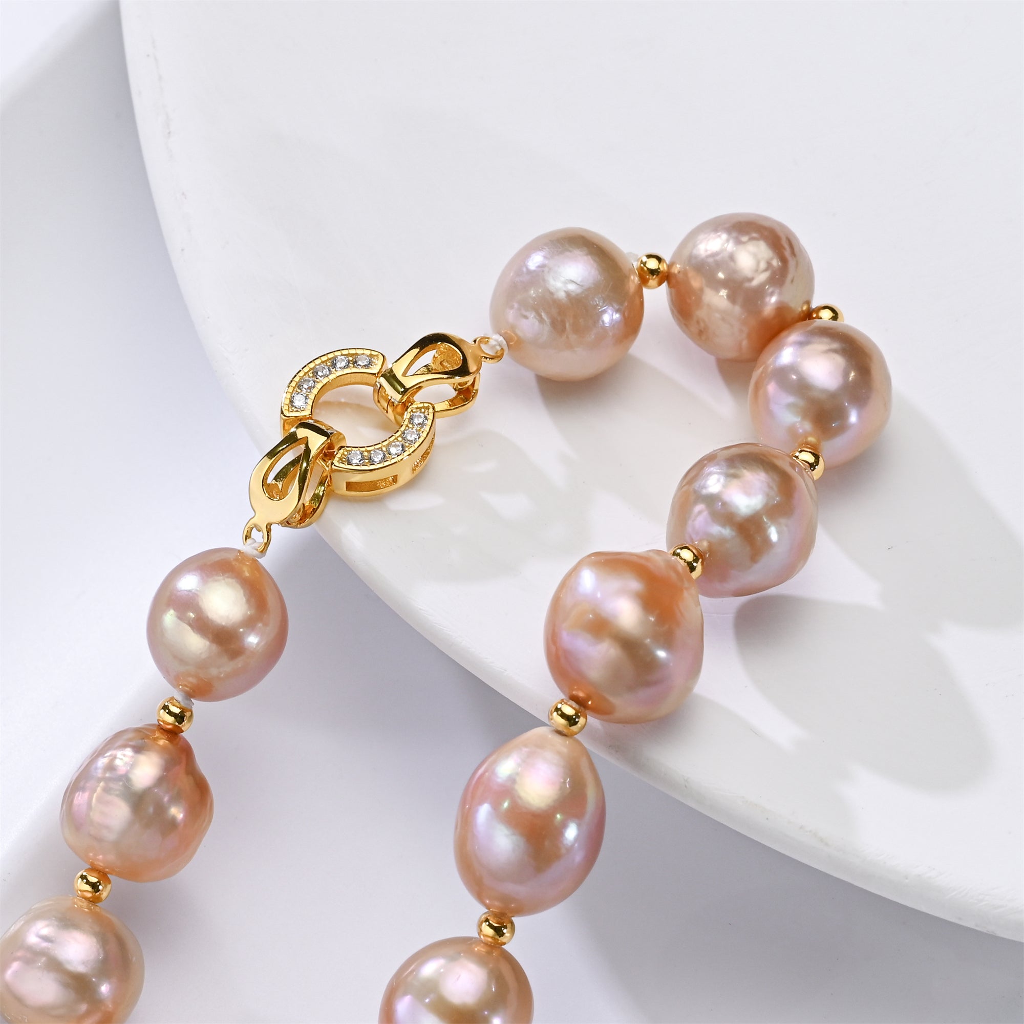 Perlore 11mm AA+ Baroque Pearl Bracelet with Sterling Silver Hardware