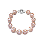 Perlore 11mm AA+ Baroque Pearl Bracelet with Sterling Silver Clasp