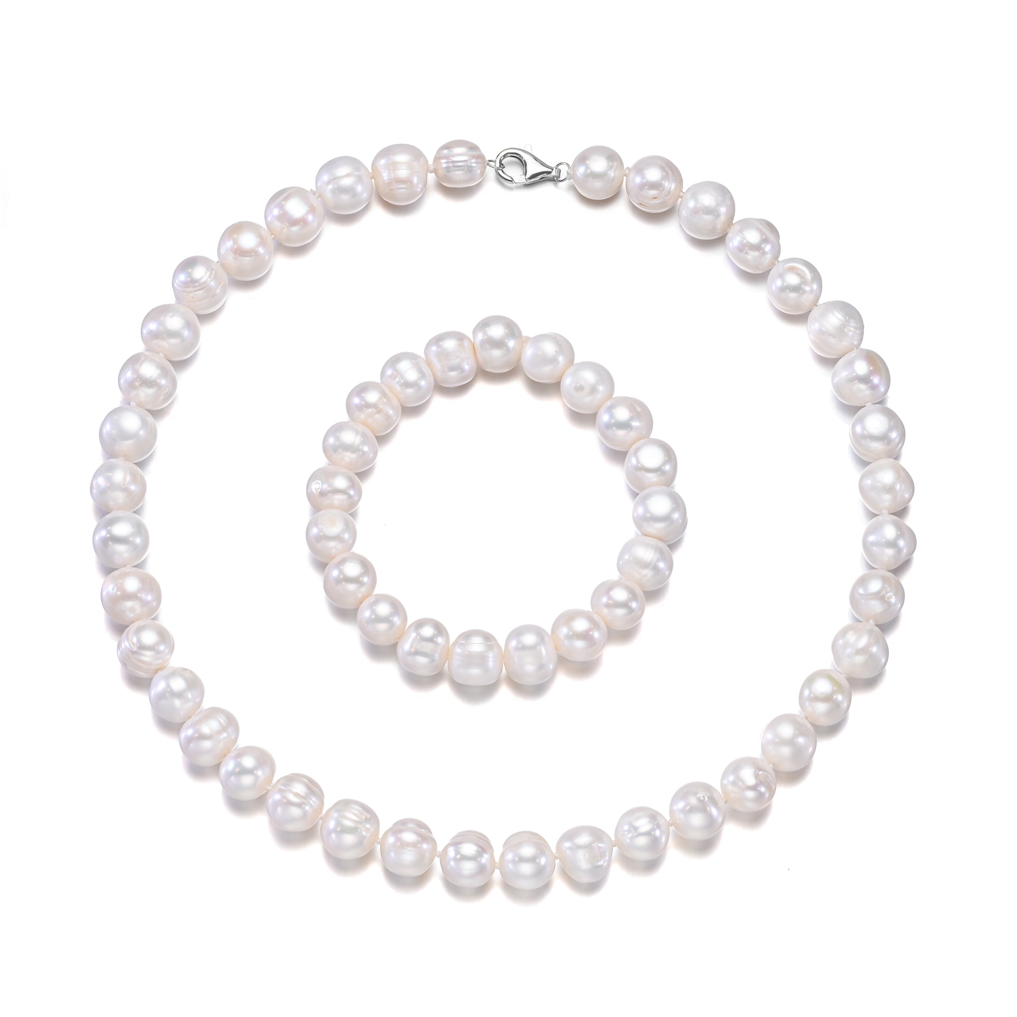 Perlore Classic 11-12mm Off-Round Freshwater Pearl Set