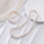 Perlore Classic 11-12mm Off-Round Freshwater Pearl Set