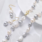 Perlore 10mm Baroque Freshwater Pearl Jewelry Set AA Grade