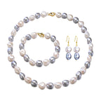 Perlore 10mm Baroque Freshwater Pearl Jewelry Set AA Grade