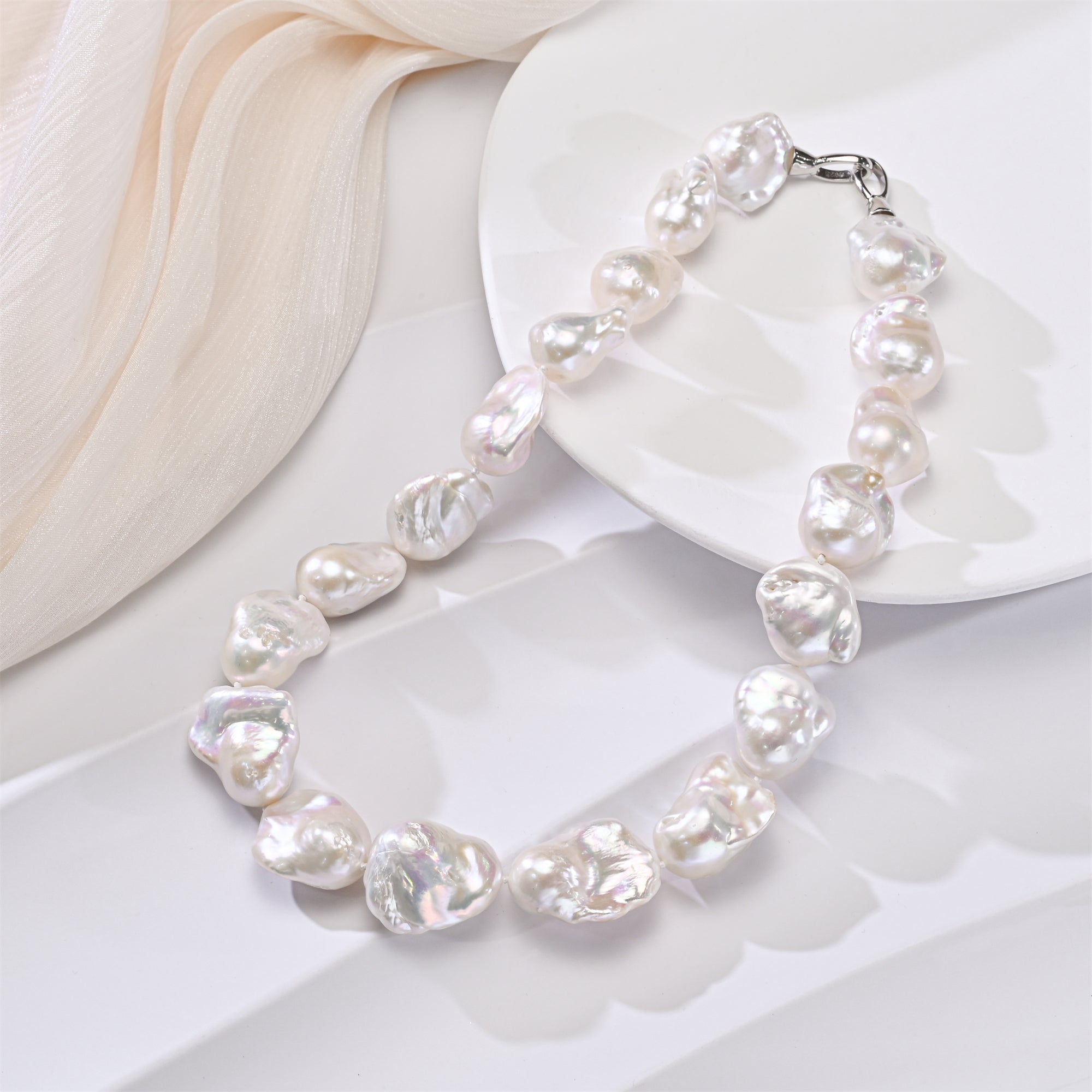 Perlore Artisan 15x20mm Baroque Pearl Necklace
