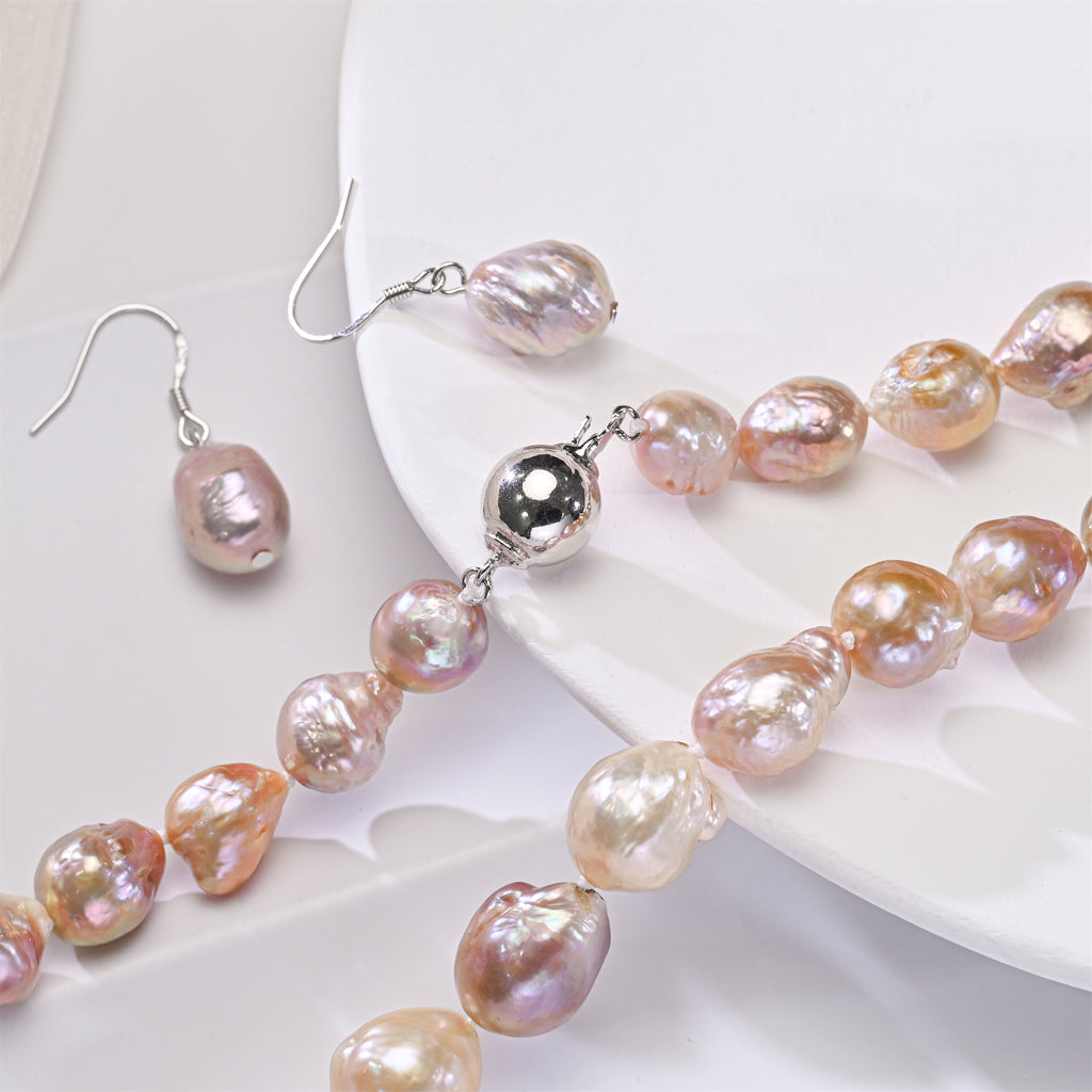 Perlore Lustrous 9-11mm Baroque Freshwater Pearl Set | AA Grade