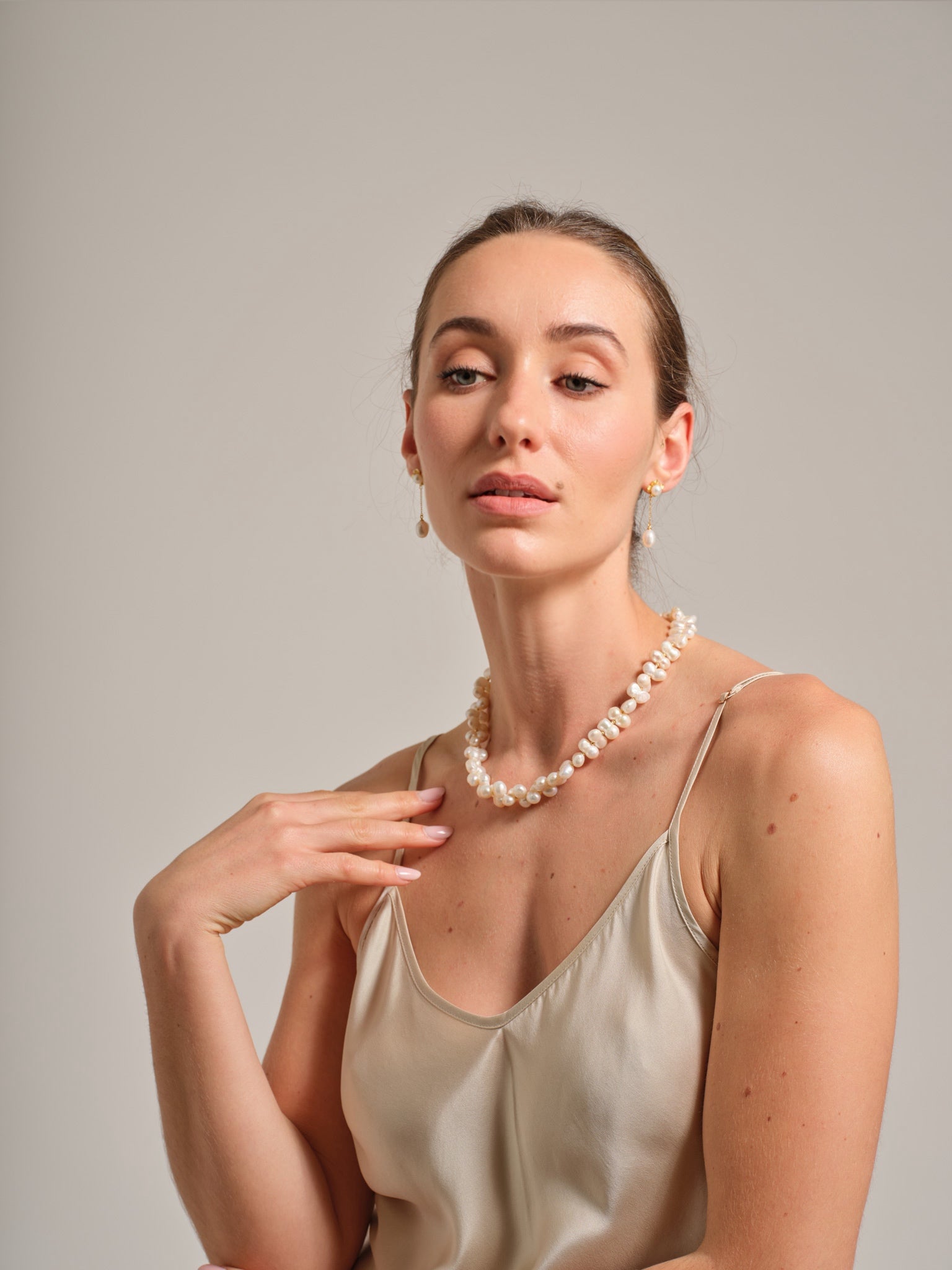 Baroque Cluster Pearl Necklace