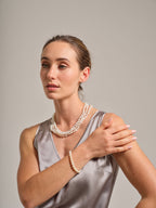 Perlore The Triple Row 18", 19" & 20" Baroque Pearl Necklace