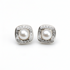 Petite Radiance 6mm Button Pearl Studs in Sterling Silver
