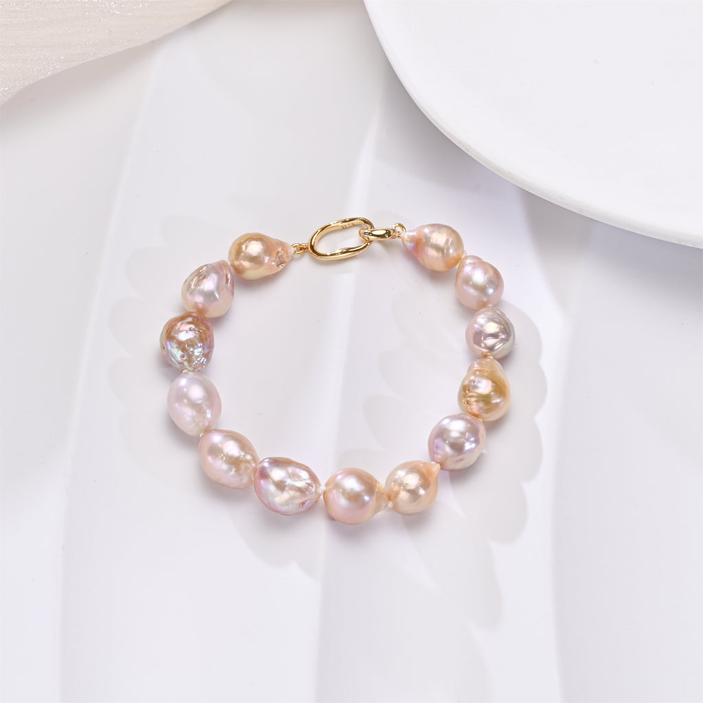 Perlore Multi-Color AA Baroque Pearl Bracelet  10-11mm