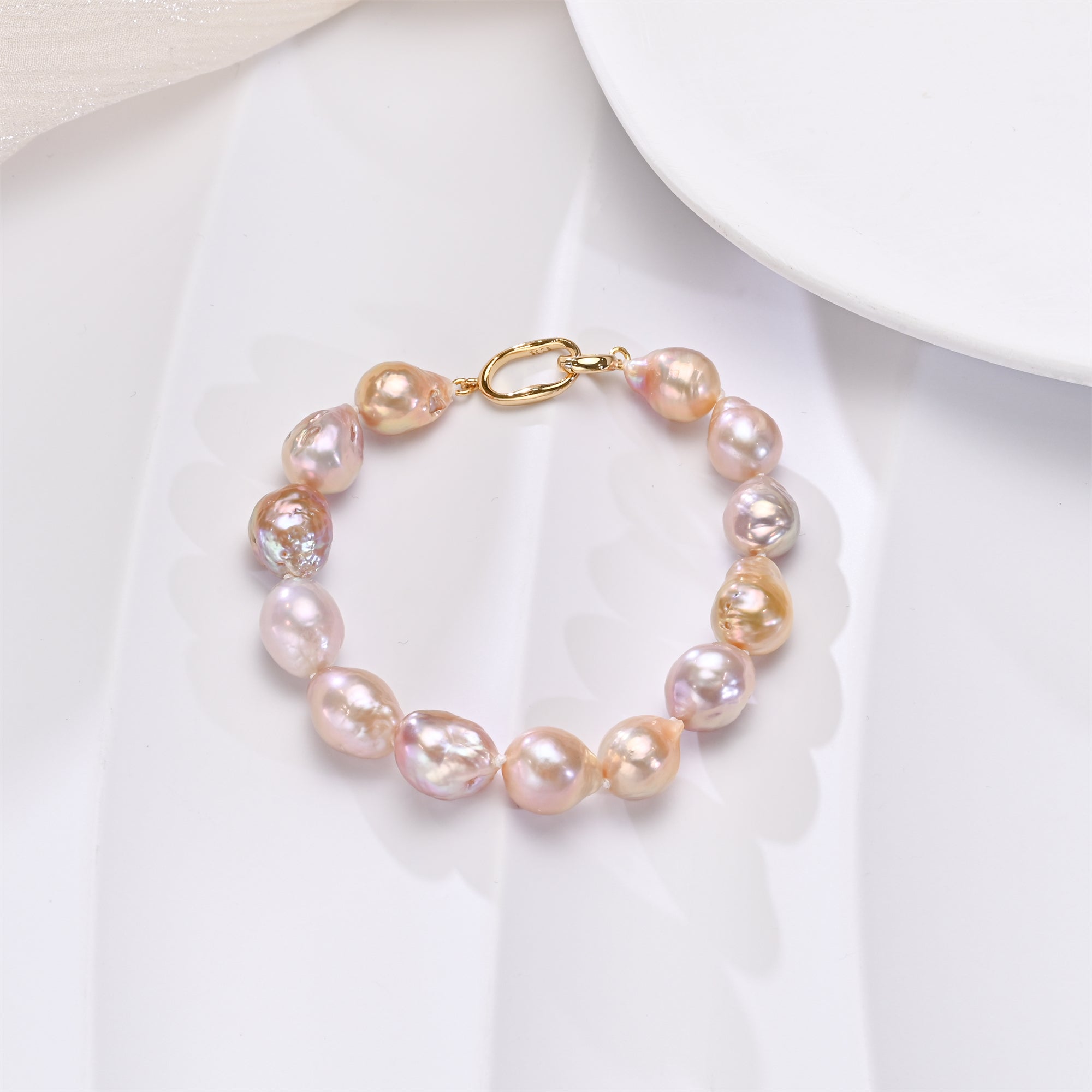 Perlore Multi-Color AA Baroque Pearl Bracelet  10-11mm