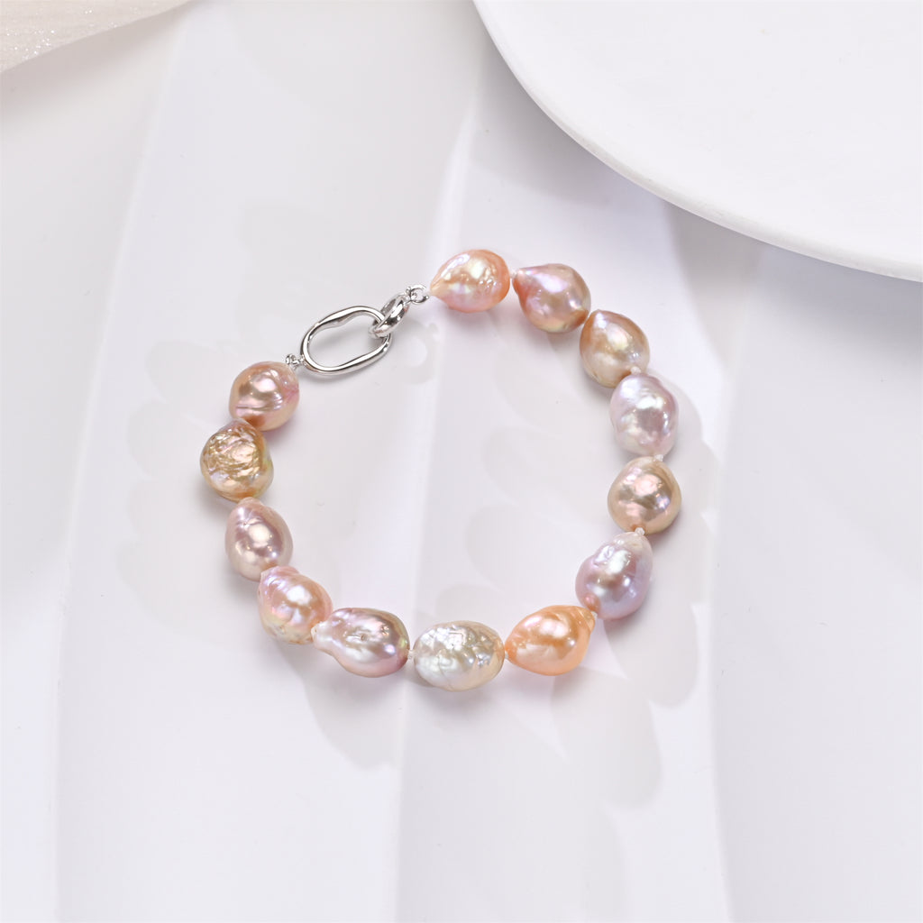 Perlore Multi-Color AA Baroque Pearl Bracelet  10-11mm