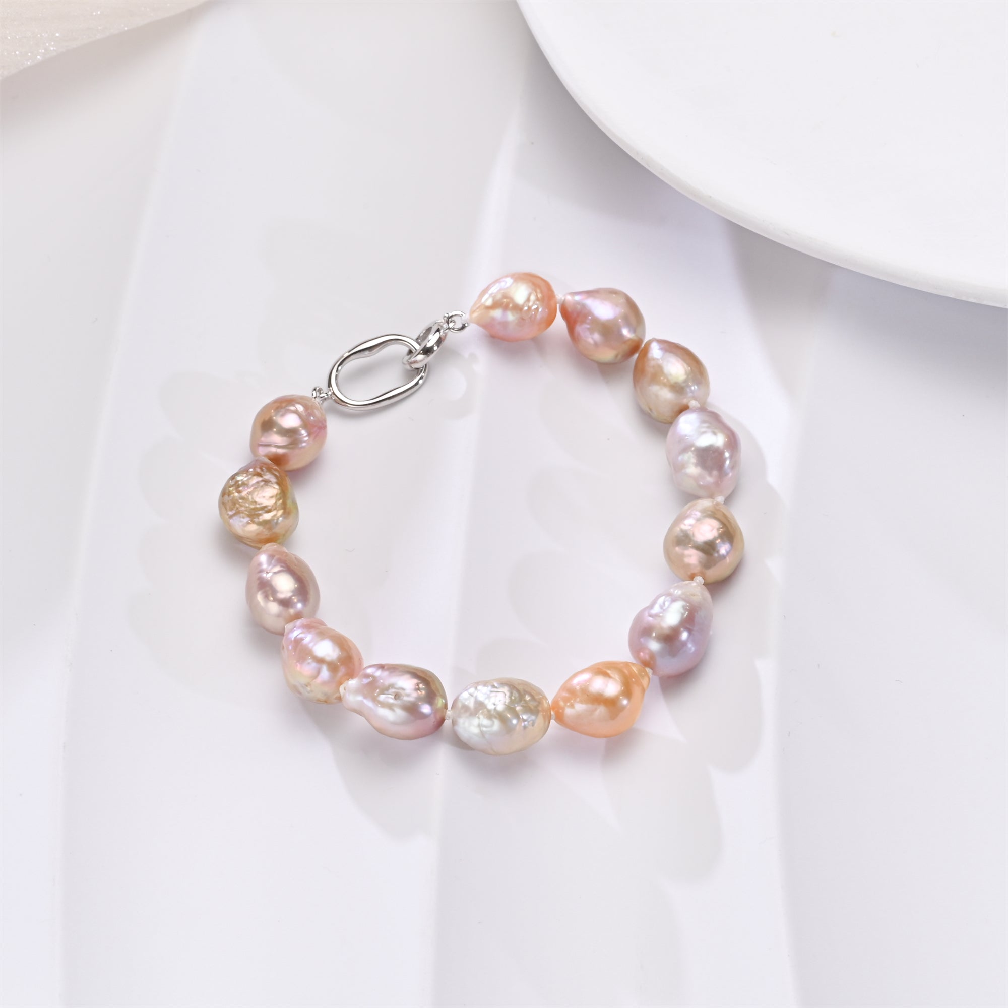Perlore Multi-Color AA Baroque Pearl Bracelet  10-11mm