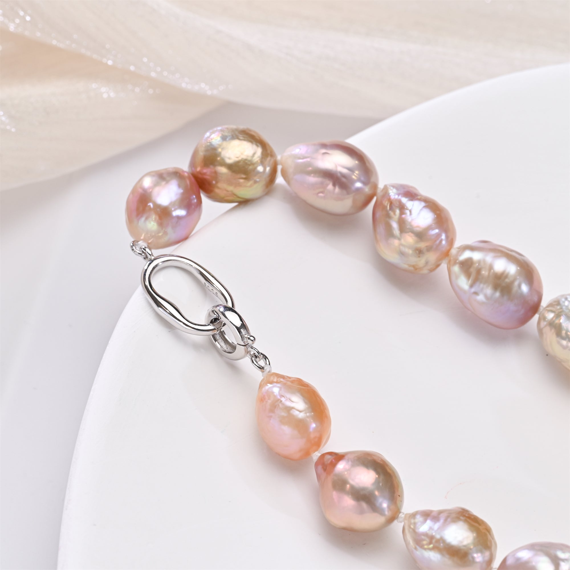 Perlore Multi-Color AA Baroque Pearl Bracelet  10-11mm