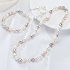 Perlore Multicoloured Baroque Freshwater Pearl Set | 8mm AA Grade