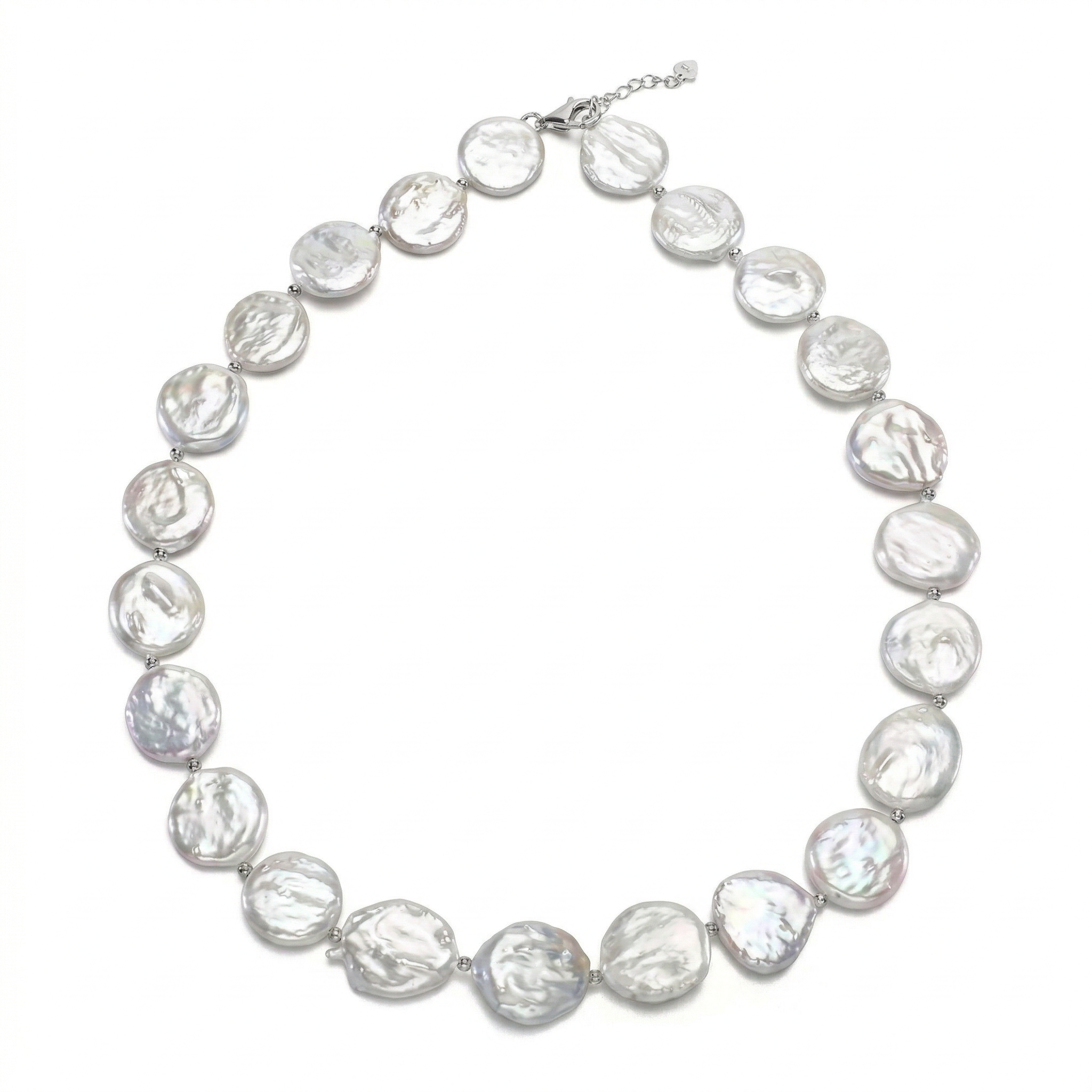 Perlore The Disc Row 18" Coin Pearl Necklace