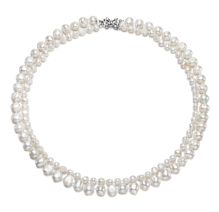 Perlore The Driftwood Layer 18" Baroque Double Strand