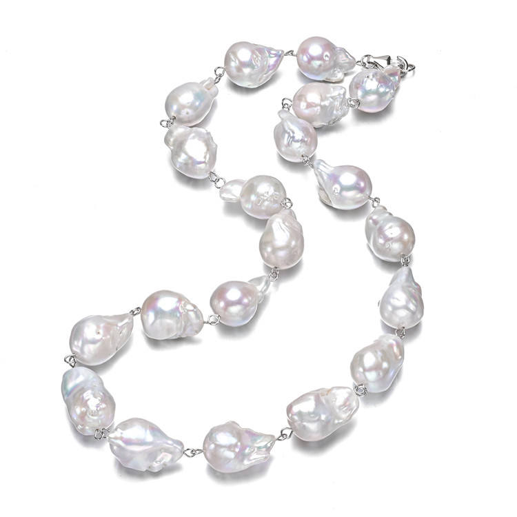 Perlore Sculptural Strand 18" Baroque Pearl Necklace