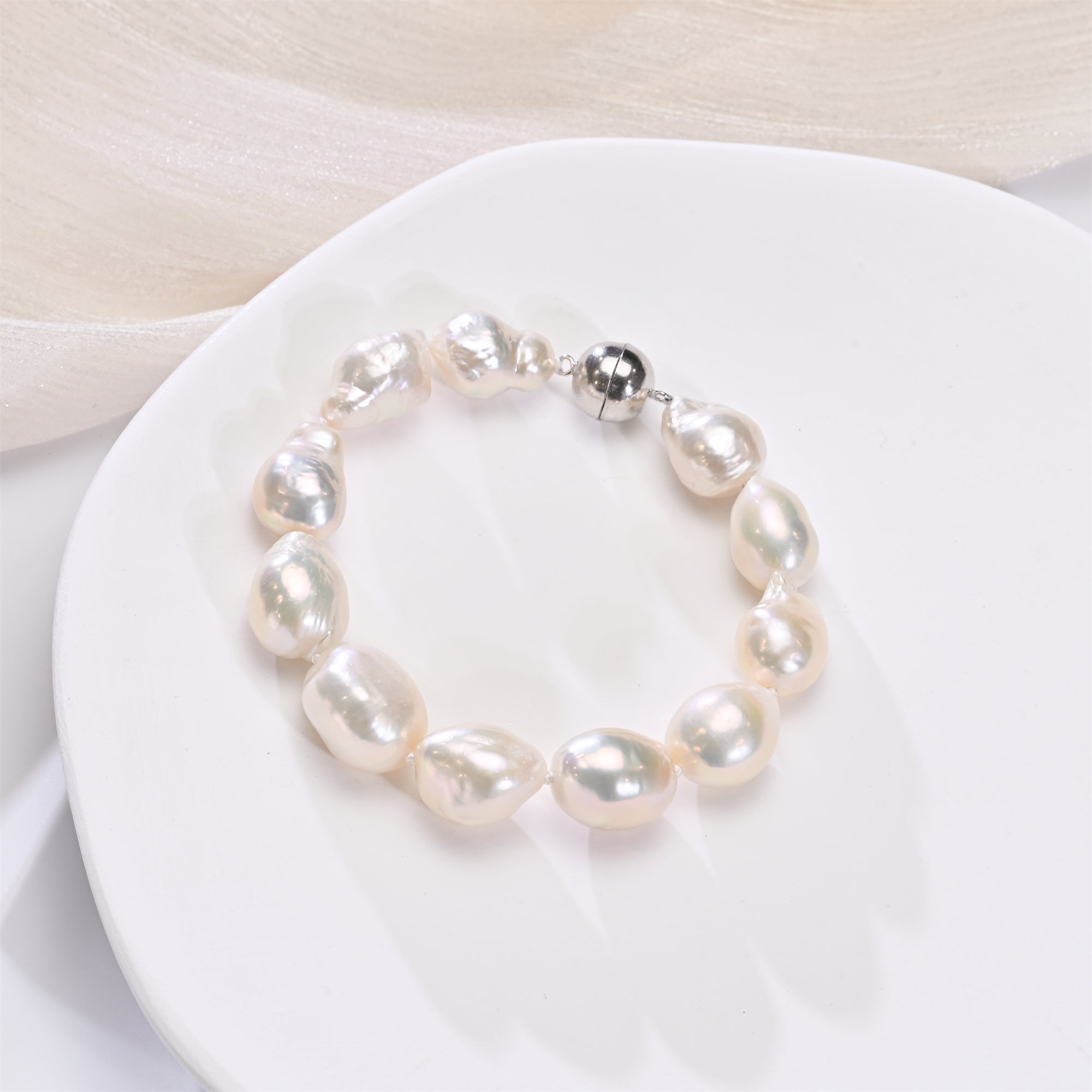 Perlore Lustrous Baroque: Large AA Freshwater Pearl Statement Bracelet