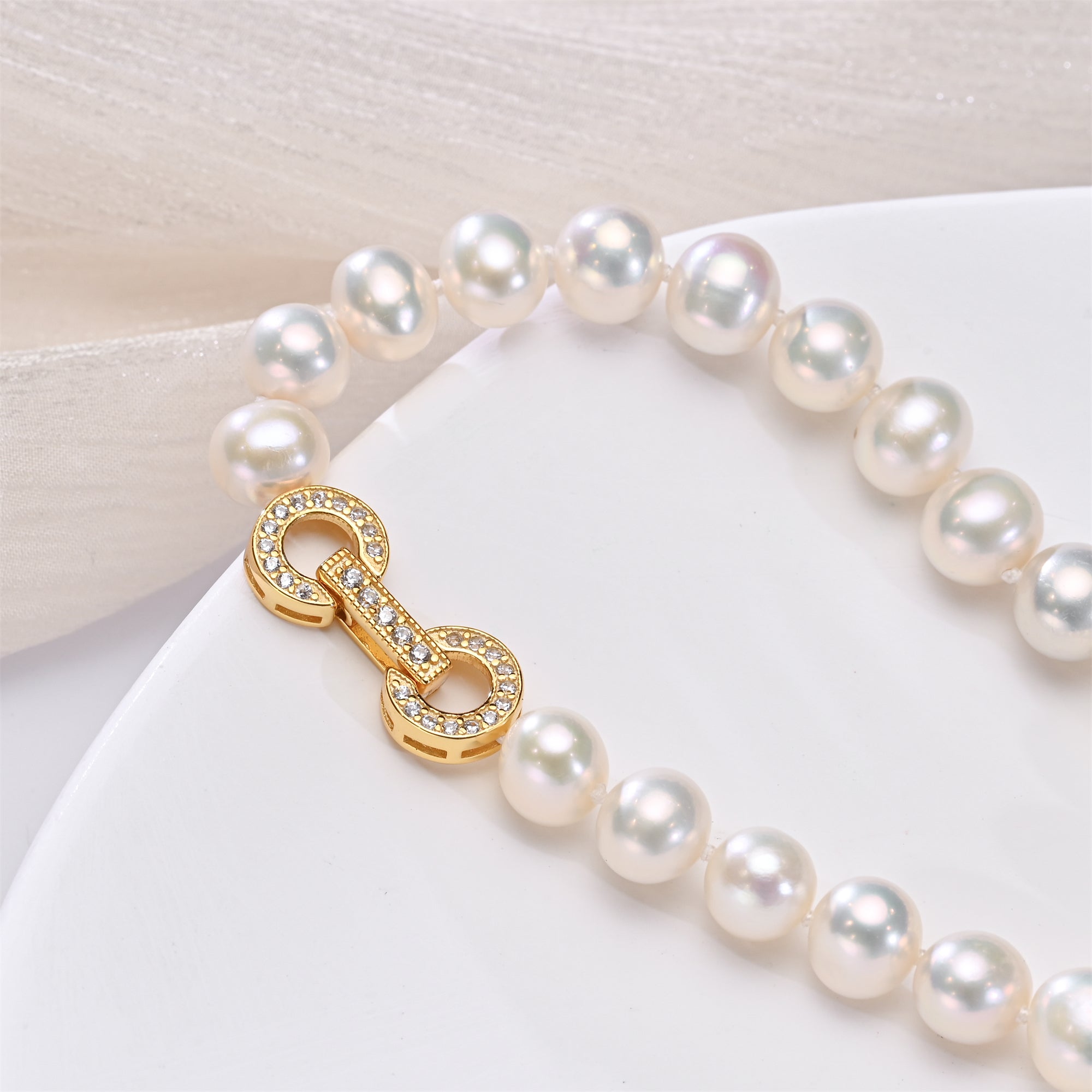 Perlore 8-9mm Freshwater Pearl Bracelet Sterling Silver Clasp