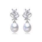 Perlore Garden AAA Teardrop Freshwater Pearl Drop Earrings