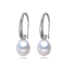 AAA 8-9mm Drop Pearl Earrings in 925 Sterling Silver