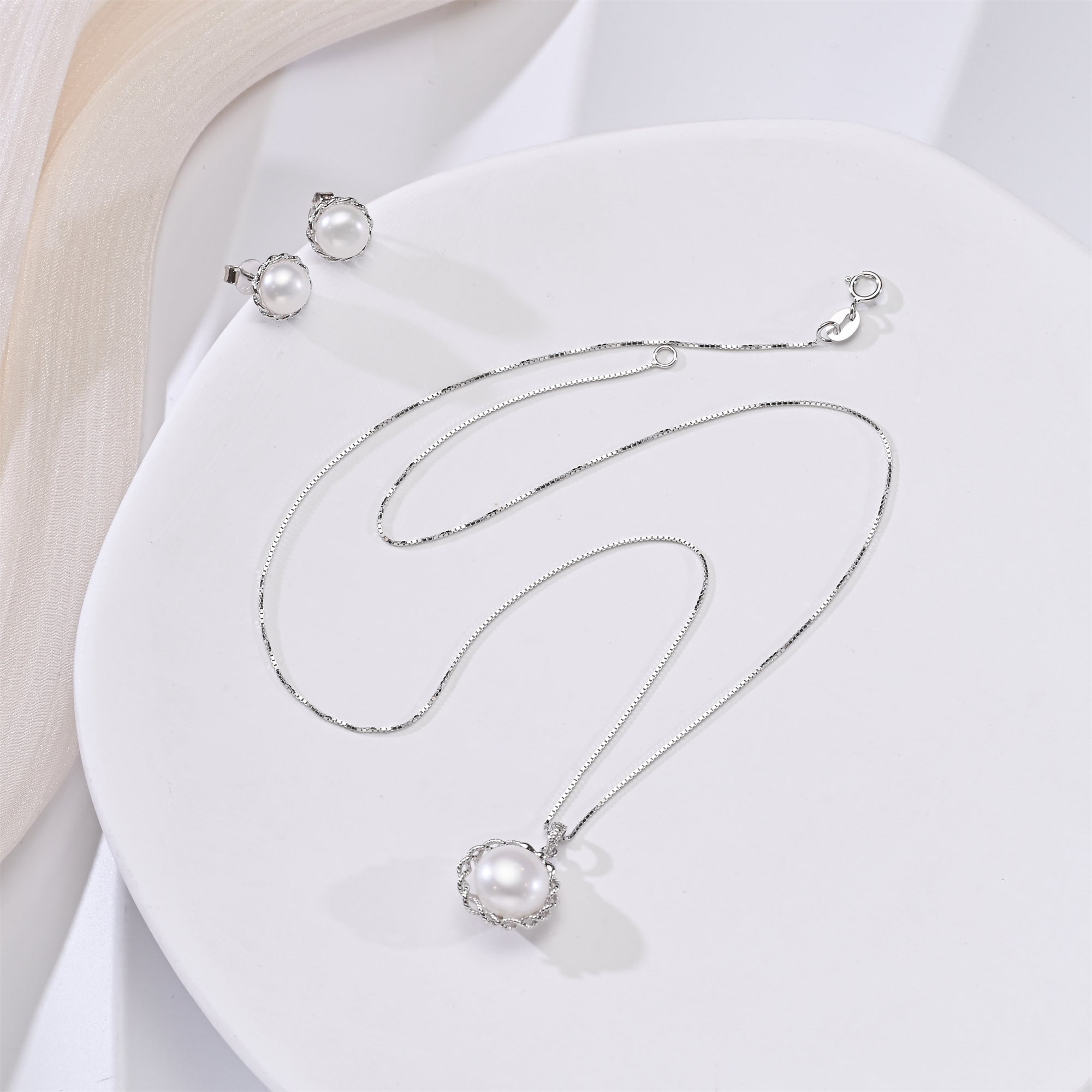 Perlore Luminous 7mm & 9mm Button Pearl Set | AAA Grade