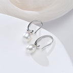 AAA 8-9mm Drop Pearl Earrings in 925 Sterling Silver