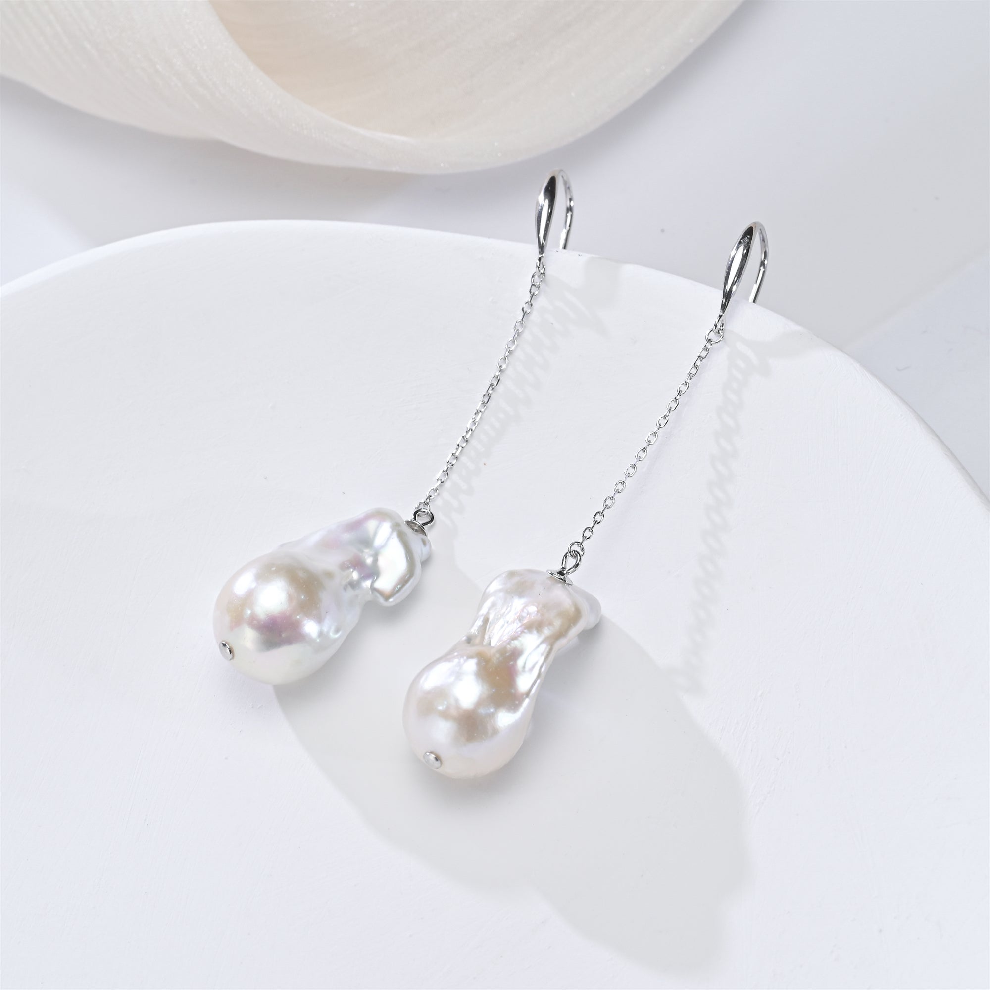 Perlore Freshwater Ethereal Cascade Baroque Pearl Drop Earrings