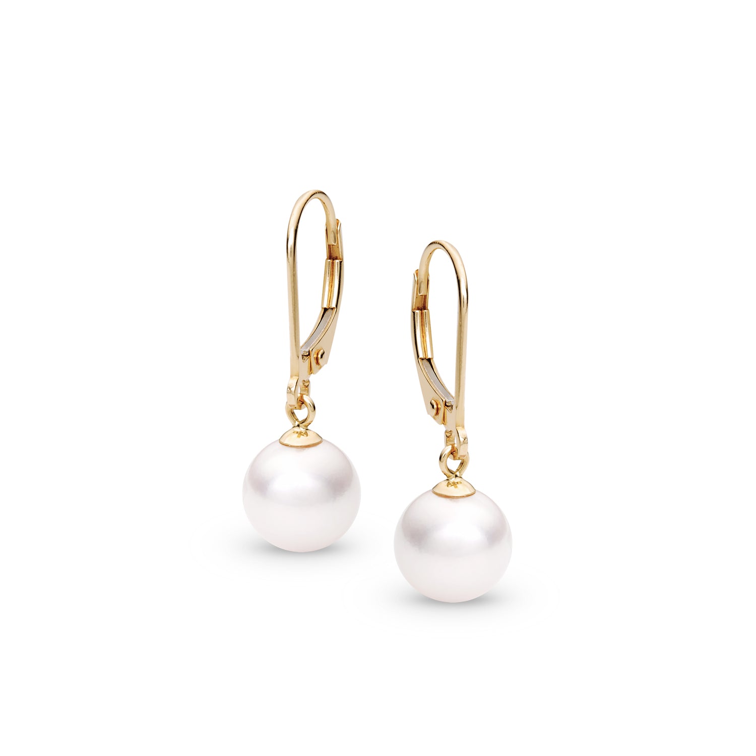 18K Yellow Gold Akoya Pearl Earrings
